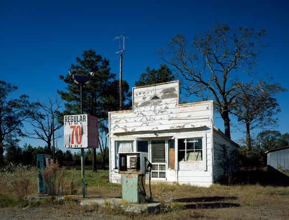 Abandoned gas station in rural North Carolina