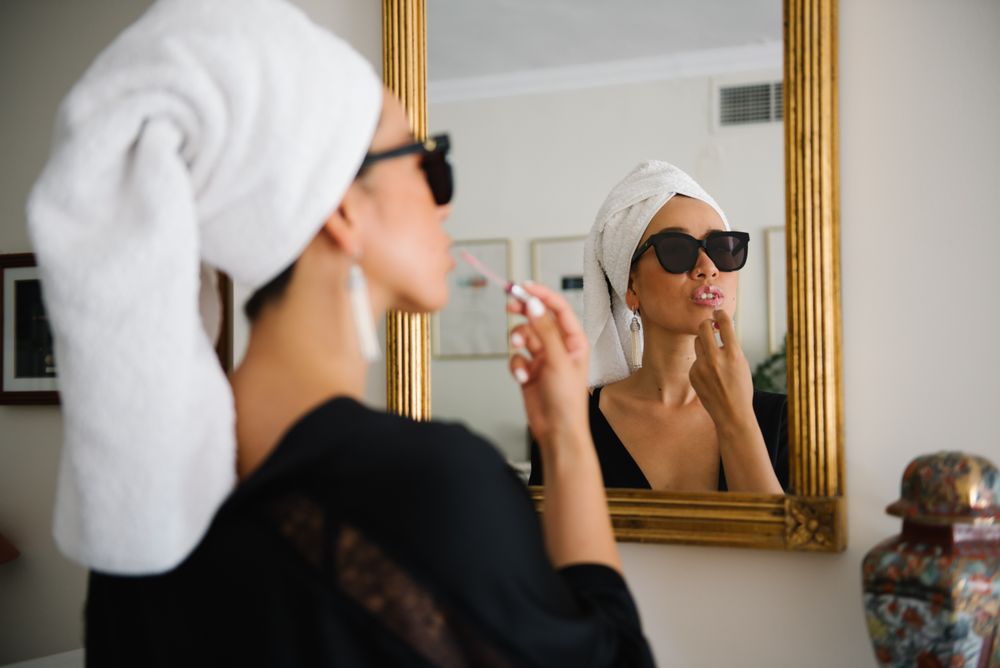 Elegant Chinese woman getting ready