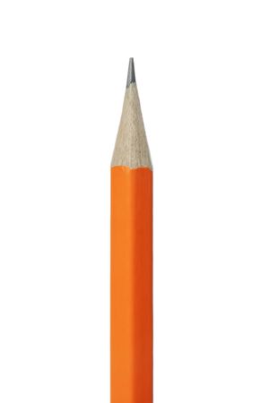 Office pencil isolated on plain background, close up