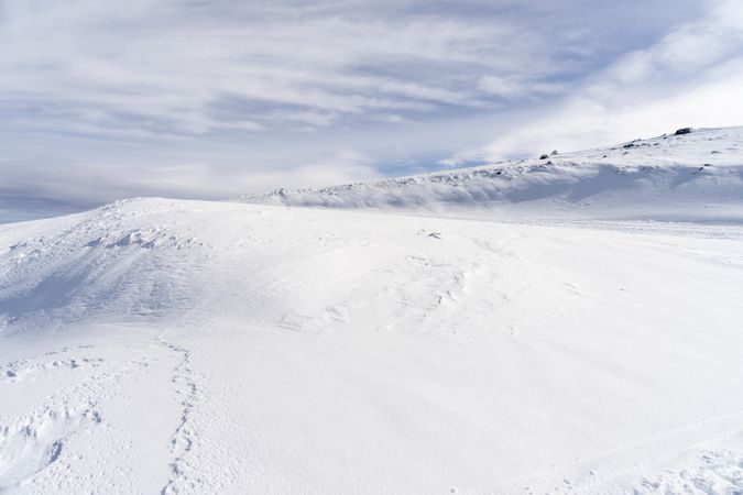 Pristine snow in ski resort of Sierra Nevada