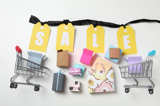 Concept of shopping, space for text