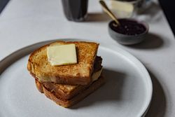 Brioche with butter on top