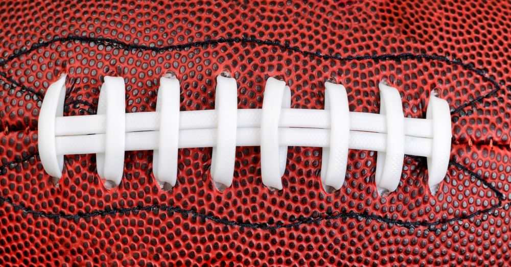 American football in filled framed format