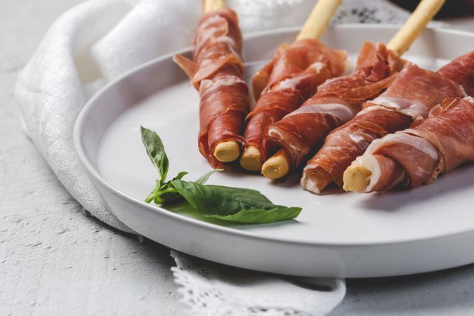Gressinis with spanish serrano ham