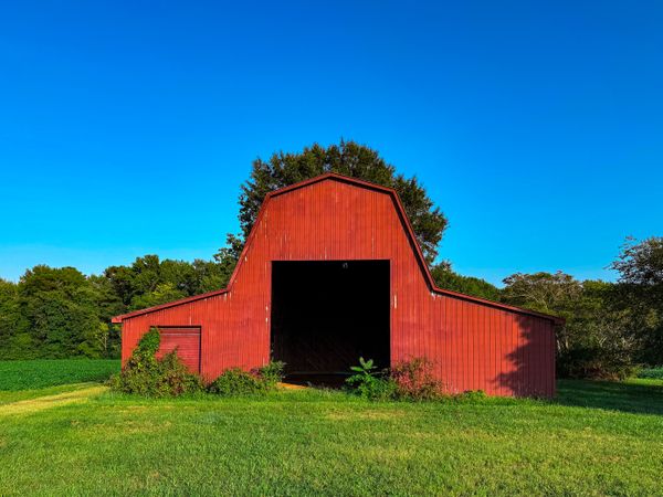 Derelict red barn