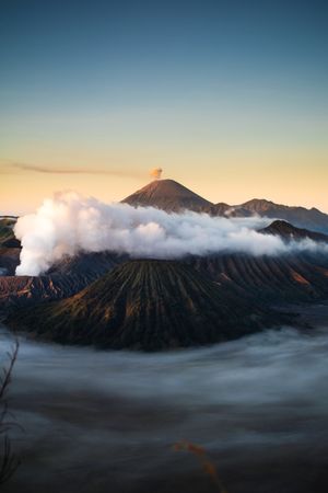 Mount Bromo and Semeru at Sunrise