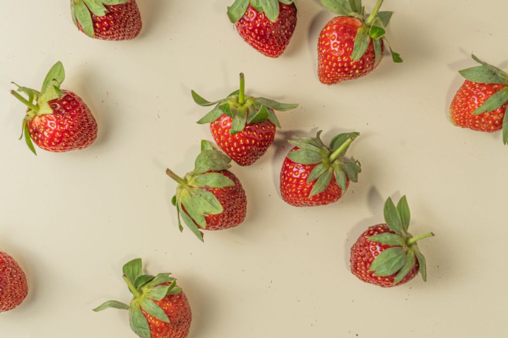A fresh, ripe strawberry captured in detail