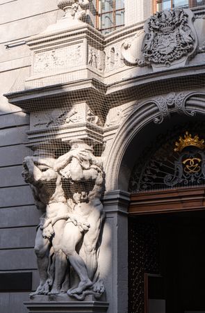 Decooration of the building in Old Prague
