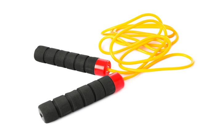 Jump or skipping rope isolated on plain background