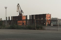 Old factory buildings placing on industrial area