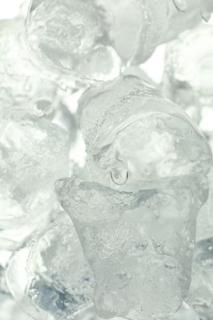 Top view of ice cubes, vertical
