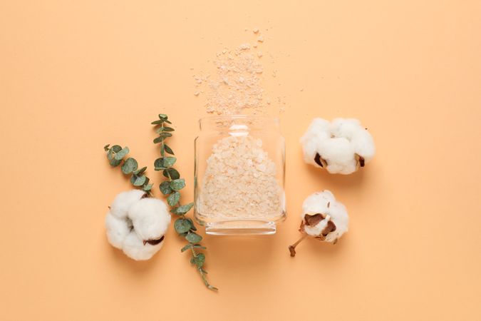 Sea salt, concept of spa and self care