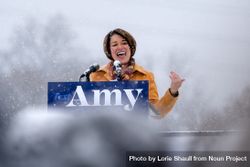 Minneapolis, Minnesota, USA - Feb 10, 2019: Senator Amy Klobuchar announces her run for president 0JK2w5