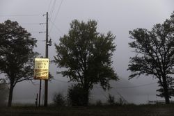 Kitchen Open Late sign in McGregor, Minnesota