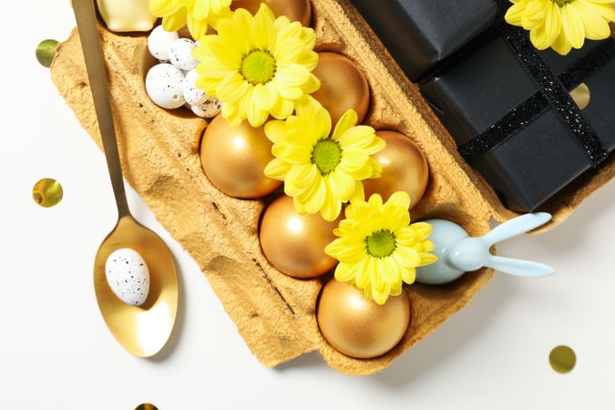 Pension rewards, returns and investment funding concepts, golden eggs