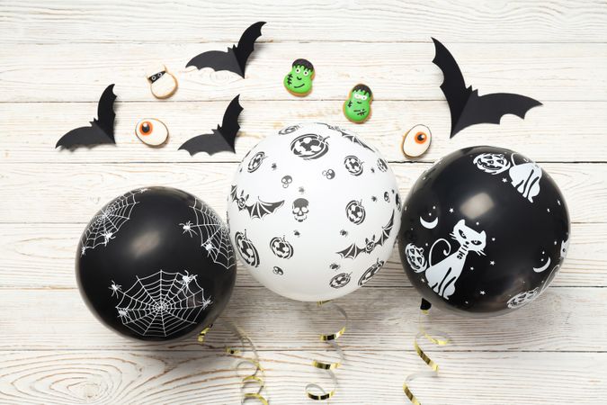 Concept of Halloween mood, Halloween vibes balloons