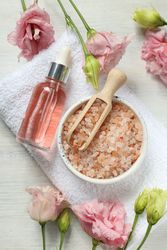 Sea salt, concept of spa and self care