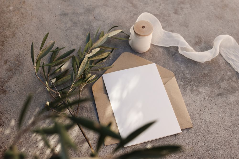 Mediterranean wedding stationery.