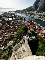 View of Omis castle, Croatia