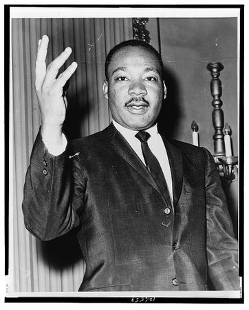 Dr. Martin Luther King, Jr., half-length portrait, facing front