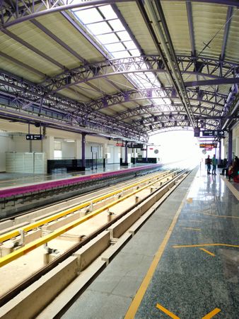 Purple Line metro station of Namma Metro in Bangalore