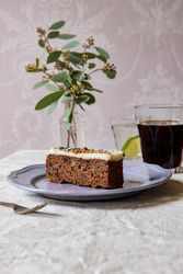 Carrot cake side view
