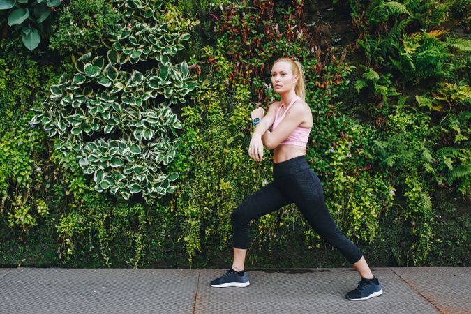 Woman doing some elongation exercises
