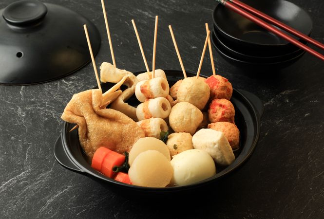 Oden Claypot, Japanese Warm Soup with Various Fish Balls