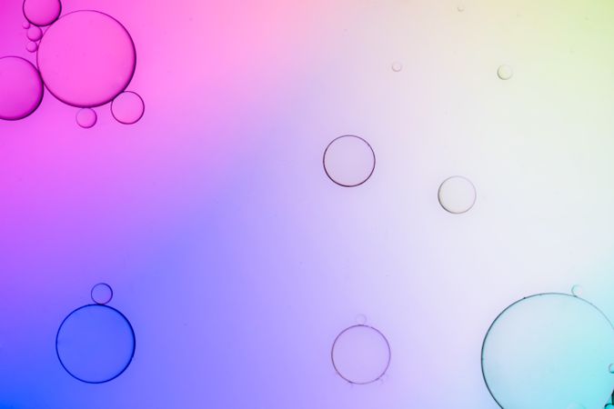 Abstract Macro Photography gradient of oil and water, Science abstract tech background