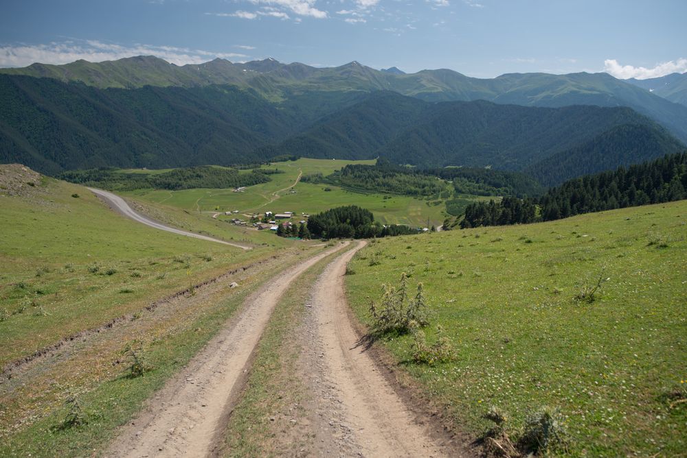 Wonderful view of countryside against picturesque highland