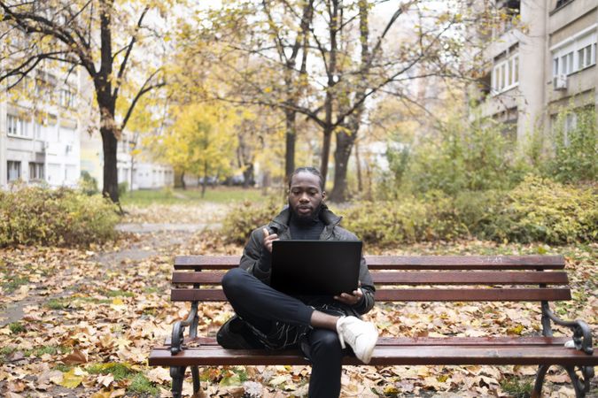 5G High Speed Internet Supporting Virtual Meeting for Young Male.