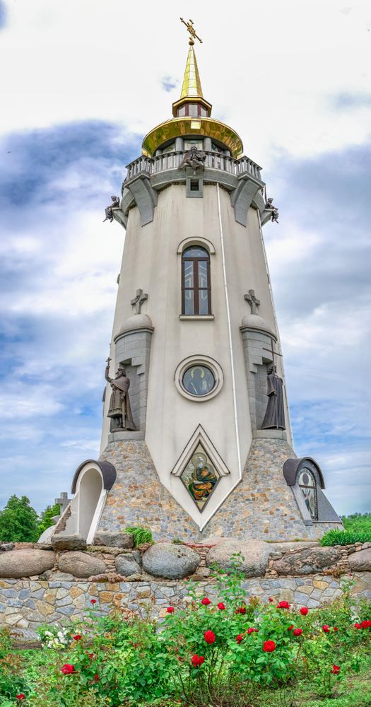 Exterior view of St. Eugene church in Buki, Ukraine 