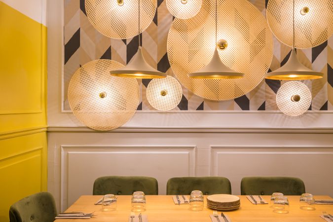 Stylish illumination lamps fixed to wall