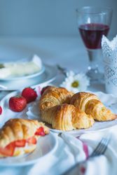 Homemade croissants for breakfast morning
