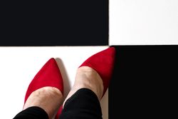 Selfie feet in shoes