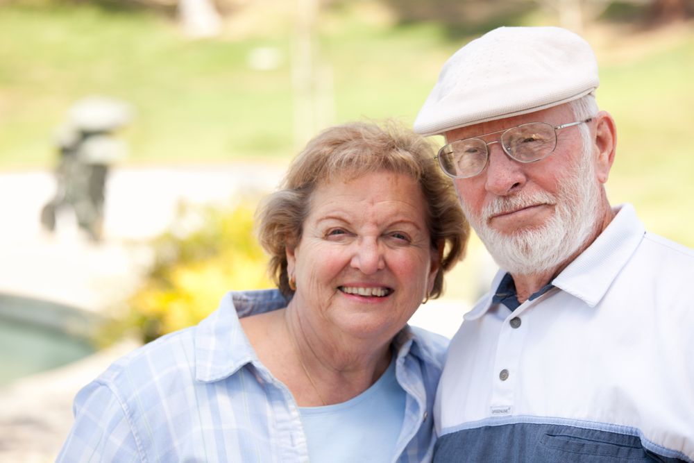 Happy Mature Couple in The Park