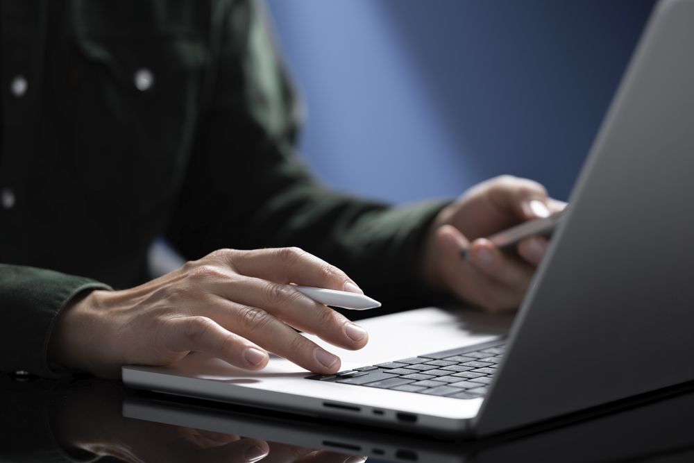 Businessman Managing Work and Online Purchases