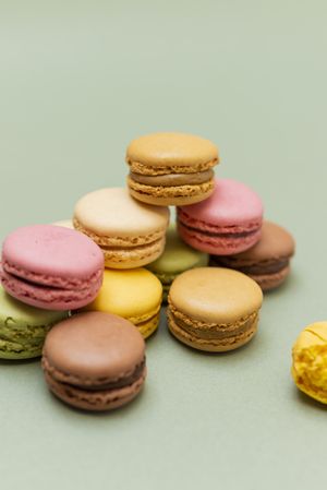 Fine pastel French macaroons or macarons