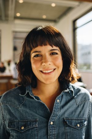 Portrait of happy female entrepreneur