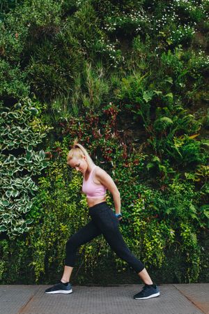 Woman doing some elongation exercises