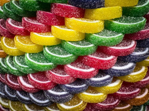 Rainbow candy lemon slices