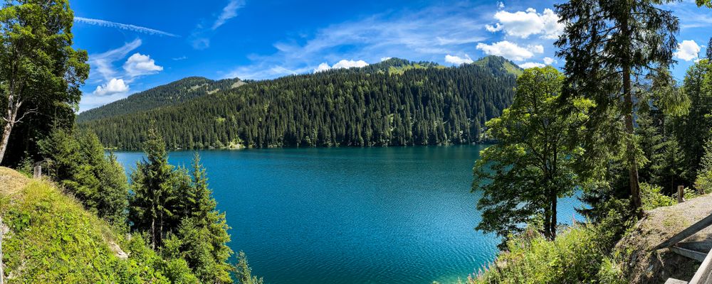 Beautiful lake in Arnensee, Gsteig