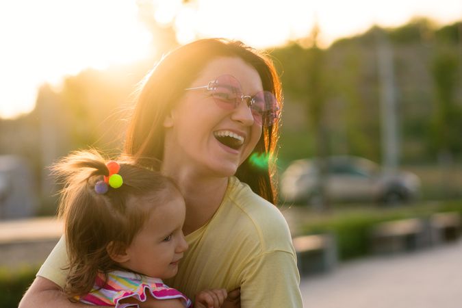 Toddler and mom