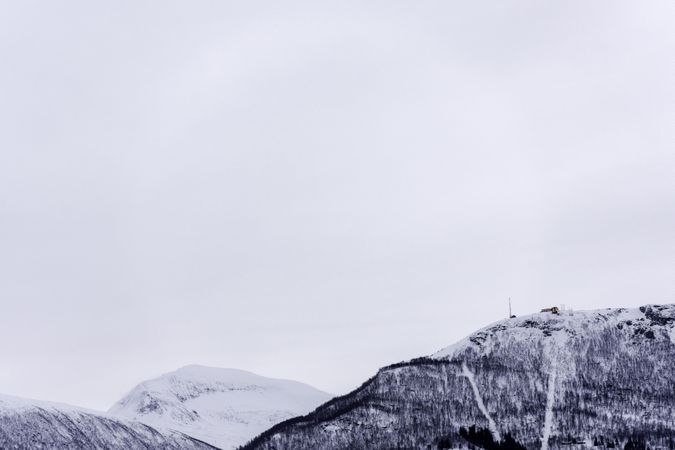 View of Fjellstua on Storsteinen Mountain in Tromso, Norway