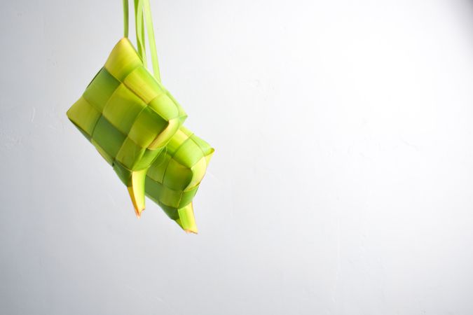 Close up Ketupat and copy space