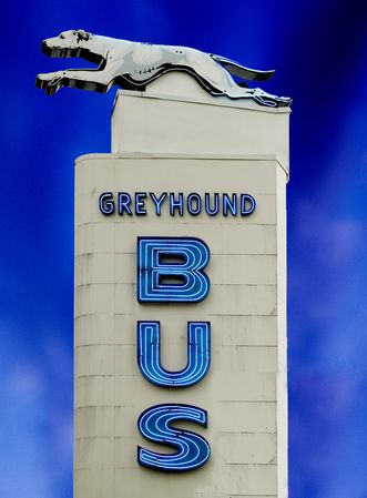 Greyhound Bus sign, South Carolina