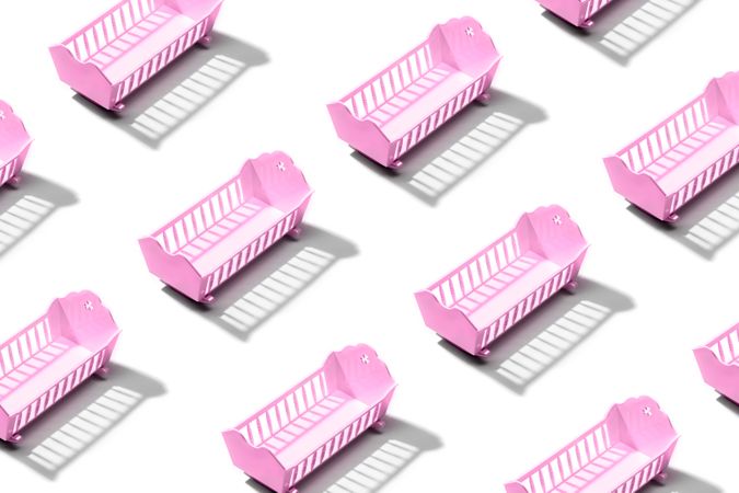 Pink Baby crib pattern