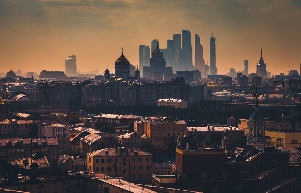Cityscape at sunset