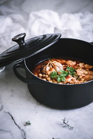 Cooked vegetables of vigil potaje stew