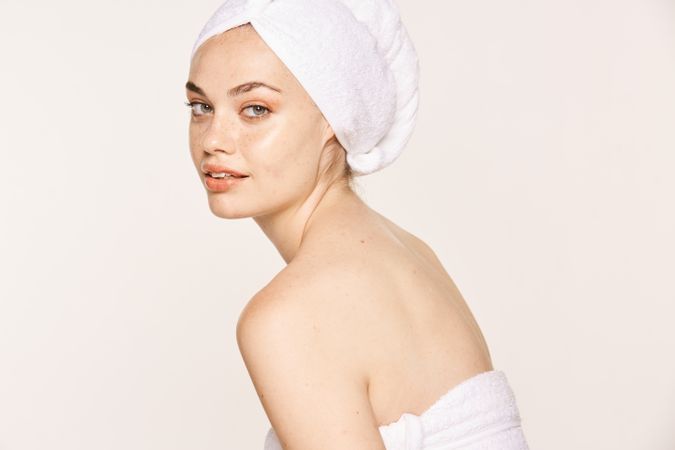 female with radiant body after cosmetic procedure